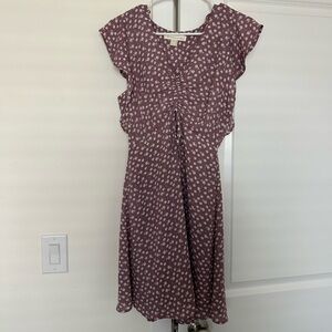 Monteau Plum Floral Mini Dress